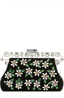 Клатч Vanda из вельвета с вышивкой кристаллами Swarovski Dolce &amp; Gabbana