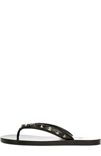 Кожаные шлепанцы Rockstud Valentino