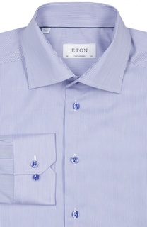 Полуприталенная сорочка в полоску Eton