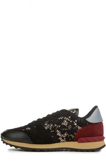 Комбинированные кроссовки Lace Sneaker Valentino