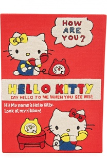 Клатч в виде книги с аппликацией Hello Kitty Olympia Le-Tan