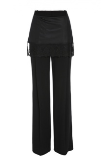 Прямые брюки с баской и кружевной вставкой Givenchy