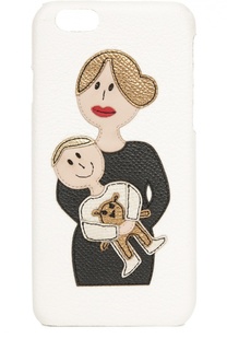 Кожаный чехол для iPhone 6/6S с аппликацией DG Family Dolce &amp; Gabbana
