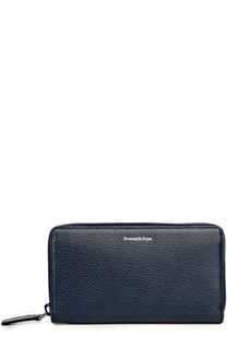 Кожаный футляр для документов на молнии Ermenegildo Zegna