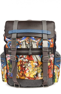 Рюкзак с принтом и клапаном Dolce &amp; Gabbana