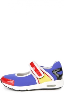 Кеды color block с кожаными вставками AM66