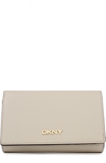 Кожаное портмоне с клапаном DKNY