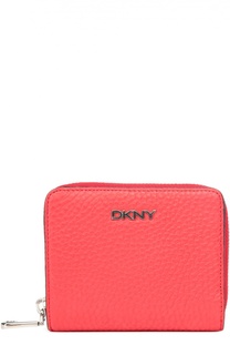 Кожаное портмоне с логотипом бренда DKNY