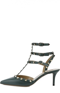 Кожаные туфли Rockstud на шпильке Valentino