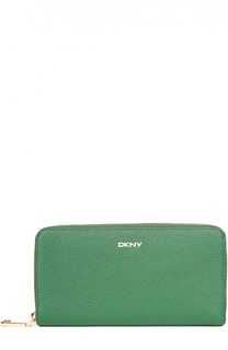 Кожаное портмоне на молнии DKNY