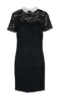 Кружевное платье прямого кроя с контрастным воротником Michael Michael Kors