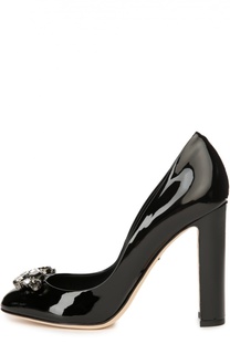 Лаковые туфли Vally с брошью Dolce &amp; Gabbana
