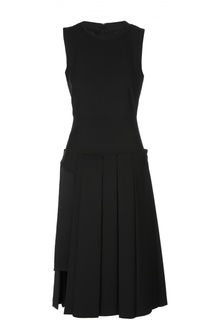 Приталенное платье с юбкой в складку и круглым вырезом DKNY