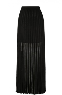 Полупрозрачная кружевная юбка-макси в складку Roberto Cavalli