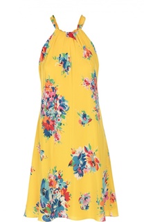Шелковое платье свободного кроя с ярким принтом Polo Ralph Lauren
