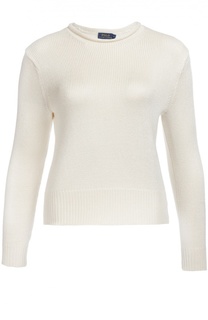 Шелковый вязаный пуловер с круглым вырезом Polo Ralph Lauren