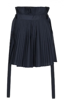 Плиссированная юбка-шорты с декоративными лентами Sacai