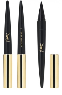 Средство для макияжа глаз 3 в 1 (карандаш-подводка-тени) Couture Kajal 01 YSL