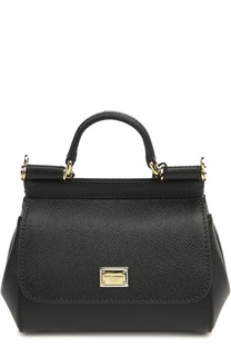 Сумка Sicily micro из тисненой кожи Dolce &amp; Gabbana