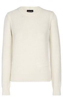 Кашемировый пуловер прямого кроя с круглым вырезом Giorgio Armani