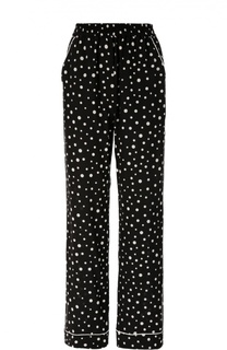 Шелковые брюки в горошек с эластичным поясом и карманами Dolce &amp; Gabbana