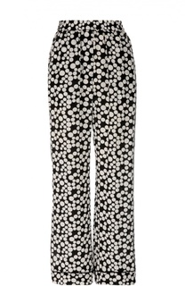 Шелковые прямые брюки в горошек с эластичным поясом Dolce &amp; Gabbana