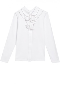 Блуза с декором из эластичного хлопка Aletta