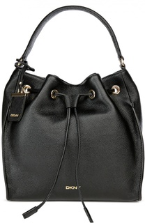 Кожаная сумка на шнурке DKNY