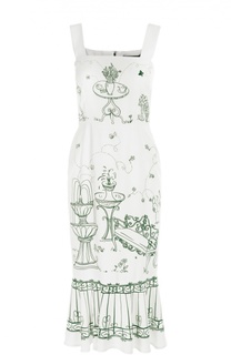 Приталенное платье на бретельках с юбкой годе Dolce &amp; Gabbana