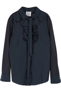 Хлопковая блуза с бантом Aletta