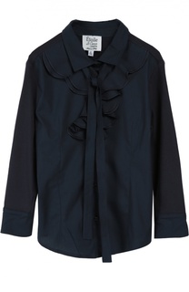 Хлопковая блуза с бантом Aletta