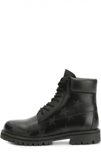 Кожаные ботинки Hologram Stars с принтом Valentino