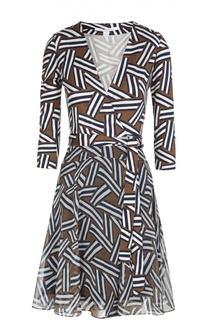 Платье с запахом Irina из эластичного шелка и шифона Diane Von Furstenberg