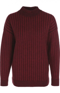 Шерстяной пуловер с воротником-стойкой DKNY