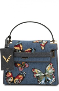 Сумка My Rockstud из денима с вышивкой Valentino