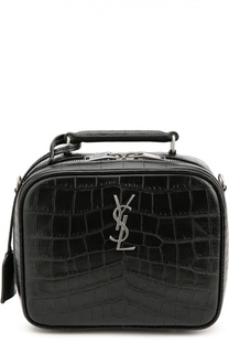 Сумка Monogram с тиснением под крокодила Saint Laurent