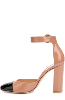 Лаковые туфли Greta на устойчивом каблуке Gianvito Rossi