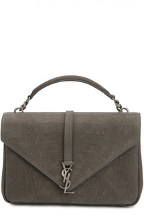 Сумка Collège Monogram large с тиснением Saint Laurent