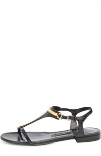 Кожаные сандалии с металлическим декором Tom Ford