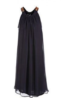 Платье свободного кроя с декоративной отделкой Lanvin