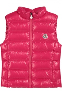 Пуховый жилет с нашивкой Moncler Enfant