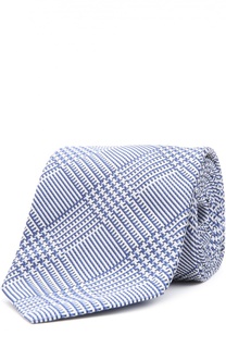 Шелковый галстук в клетку Prince of Wales Brioni