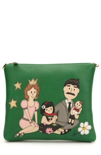 Кожаная сумка с аппликацией DG Family Dolce &amp; Gabbana