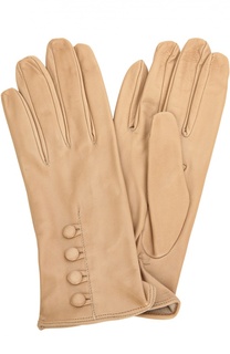 Кожаные перчатки с декоративными пуговицами Sermoneta Gloves