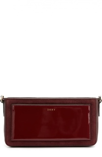 Сумка из комбинированной кожи и замши DKNY