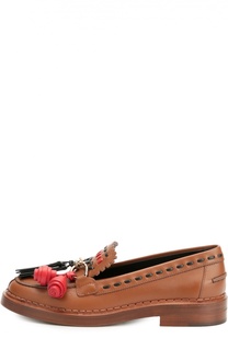 Кожаные лоферы Cuoio с декором Tod’s