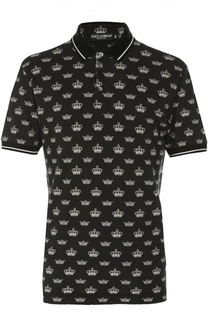 Хлопковое поло с принтом Dolce &amp; Gabbana