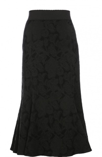 Кружевная юбка-миди с широким поясом Dolce &amp; Gabbana
