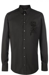 Хлопковая сорочка с вышивкой Dolce &amp; Gabbana