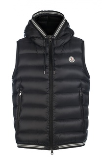 Пуховый стеганый жилет с капюшоном Moncler